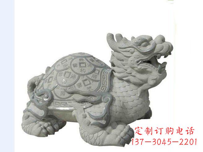 威海大理石招财龙雕塑