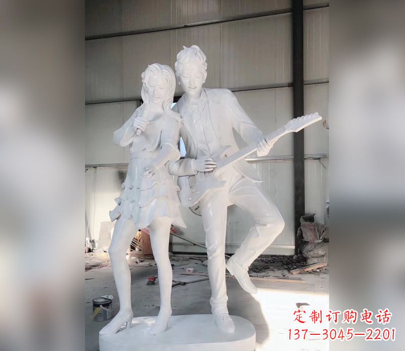 威海精美大理石吉他雕塑