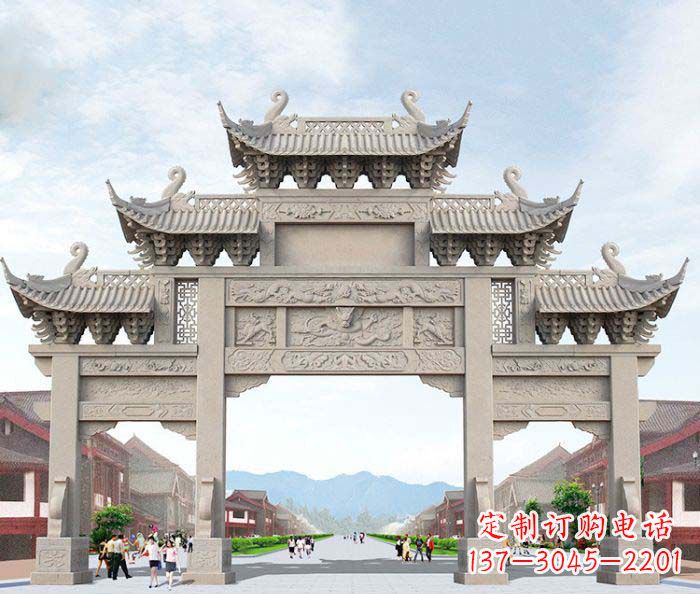 威海大理石牌坊石雕艺术品