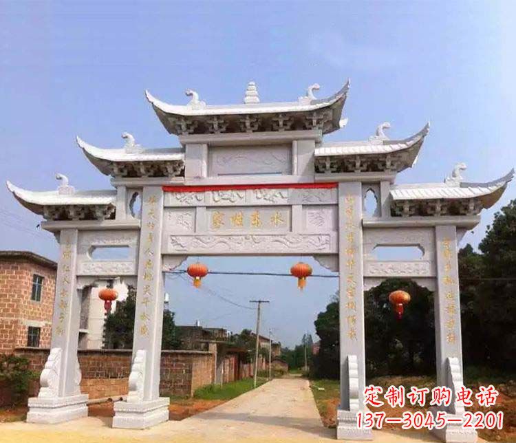 威海大理石牌坊石雕