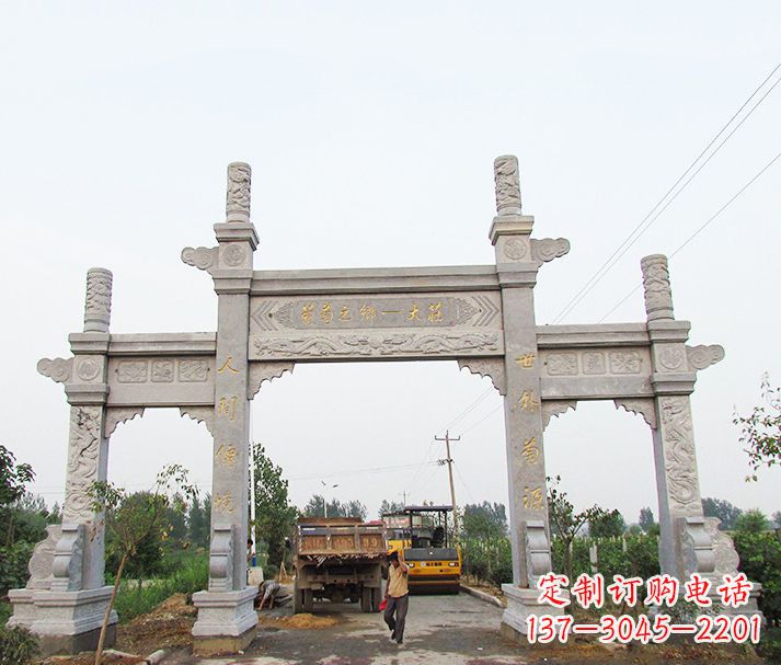 威海大理石牌坊石雕，艺术精髓永不凋零