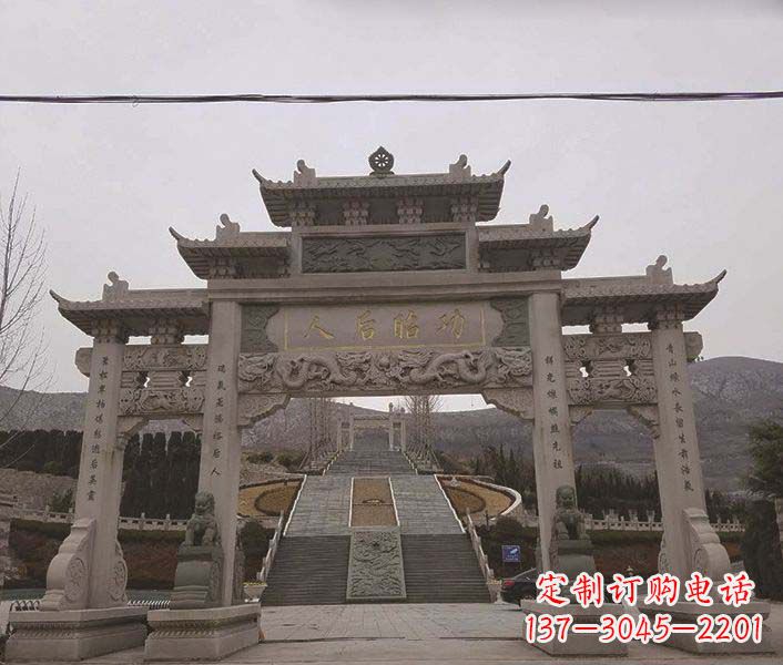 威海大理石牌坊石雕,精美别致,艺术魅力无限