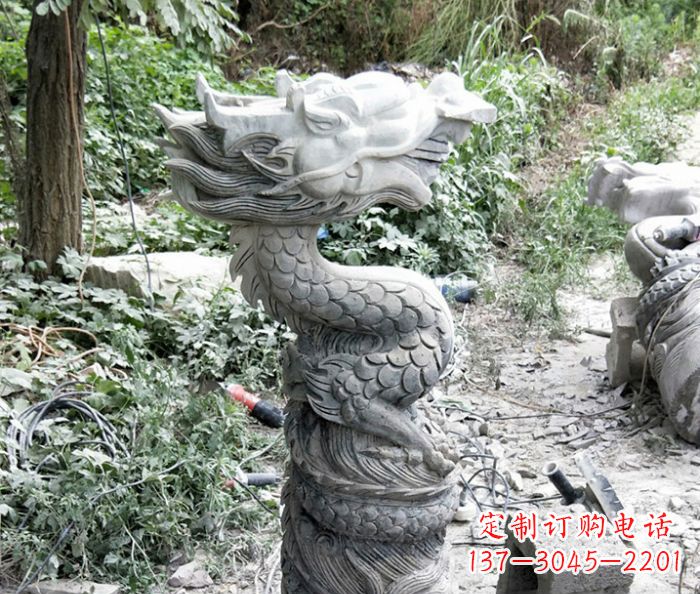 威海精美大理石生肖龙雕塑