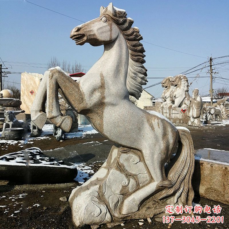 威海大理石生肖马雕塑