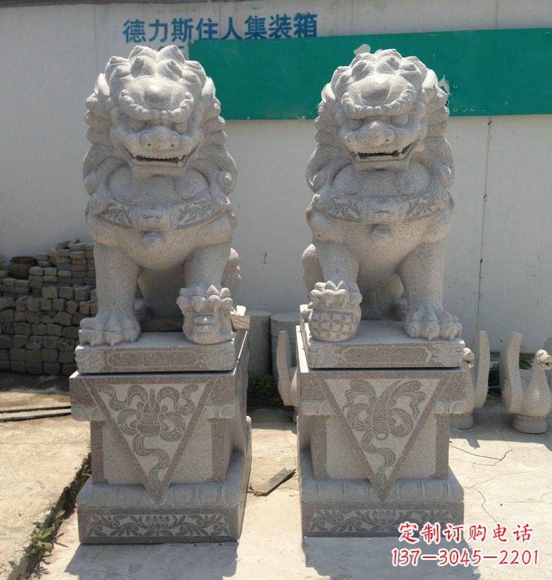 威海大理石狮子石雕刻