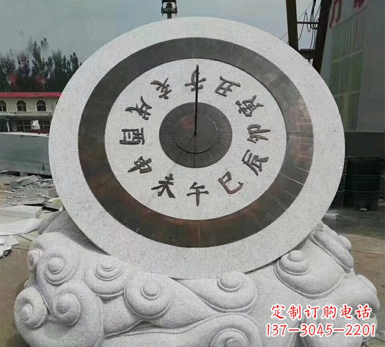 威海精美大理石十二时辰日晷雕塑