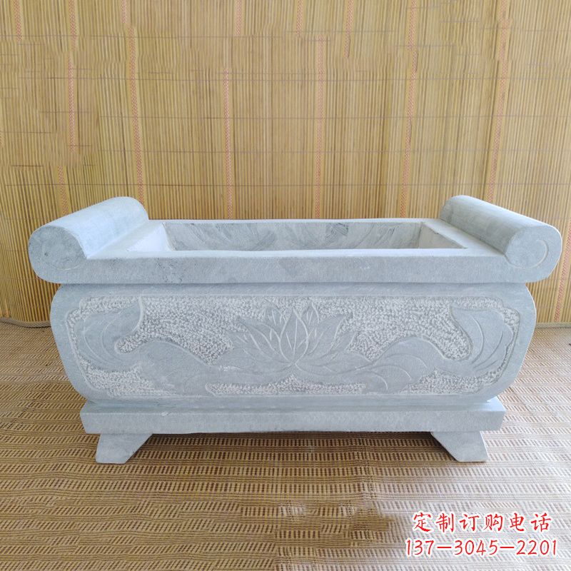 威海精美大理石石雕香炉雕塑