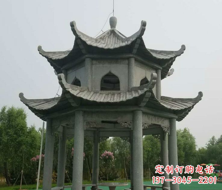 威海精美大理石凉亭石雕