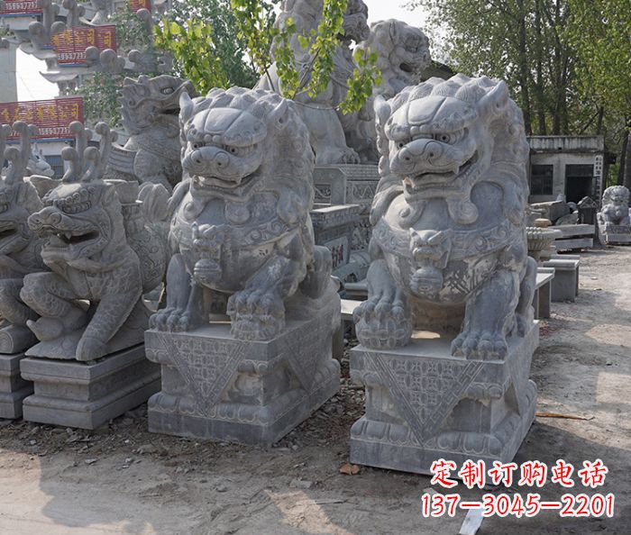 威海大理石狮子雕塑