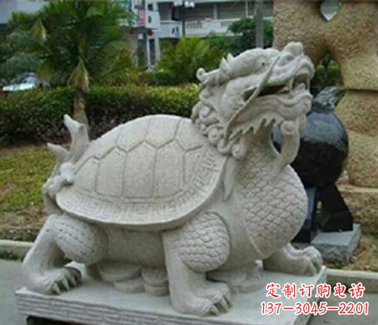 威海大理石铜钱龙雕塑