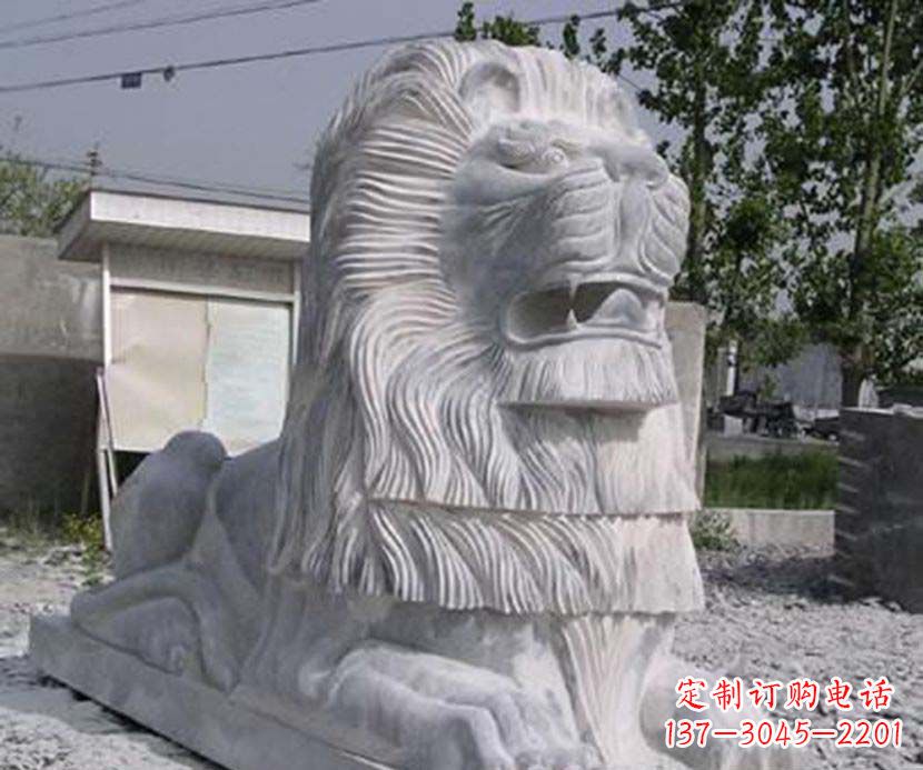 威海大理石西洋狮子石雕塑