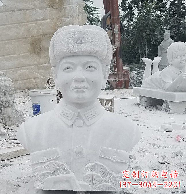 威海大理石校园雷锋头像