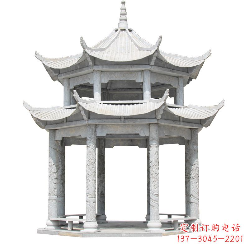 威海大理石古建凉亭雕塑