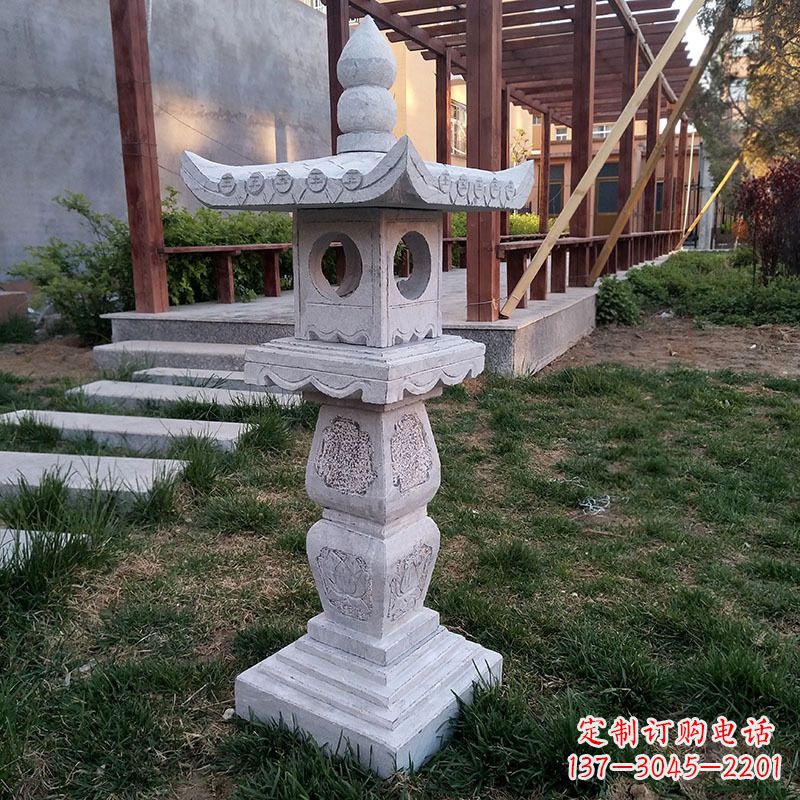 威海大理石灯笼雕塑