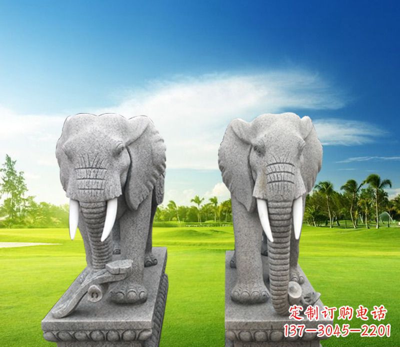 威海精美大象雕塑,招财进宝