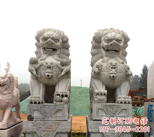 威海传统大理石狮子雕塑