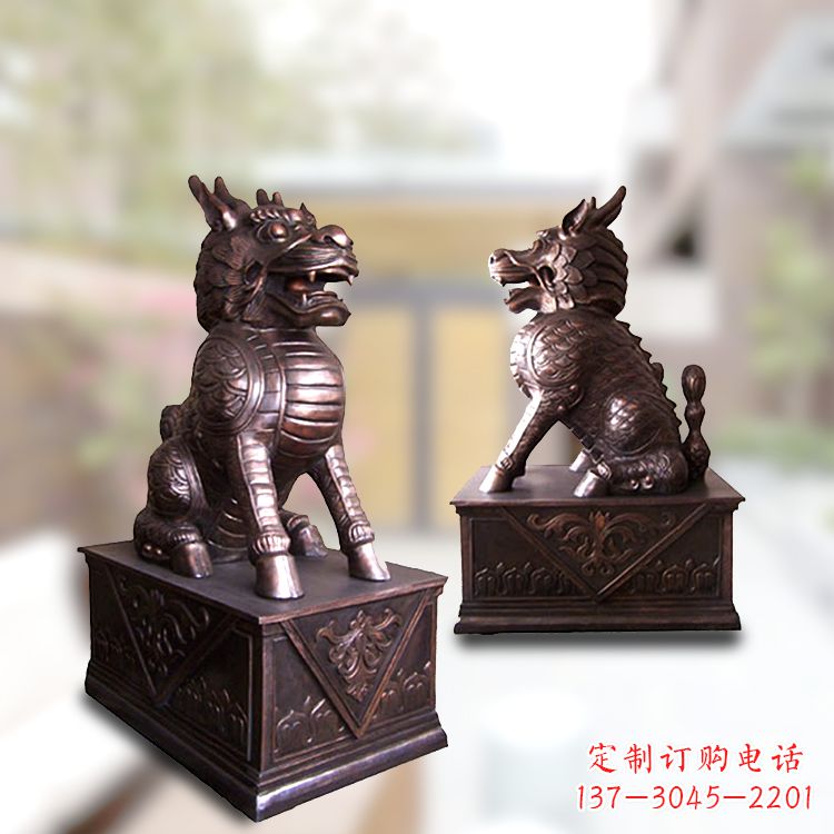 威海麒麟铜雕 加持门庭安宁