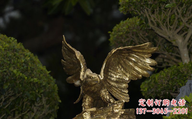 威海精美大鹏展翅老鹰铜雕