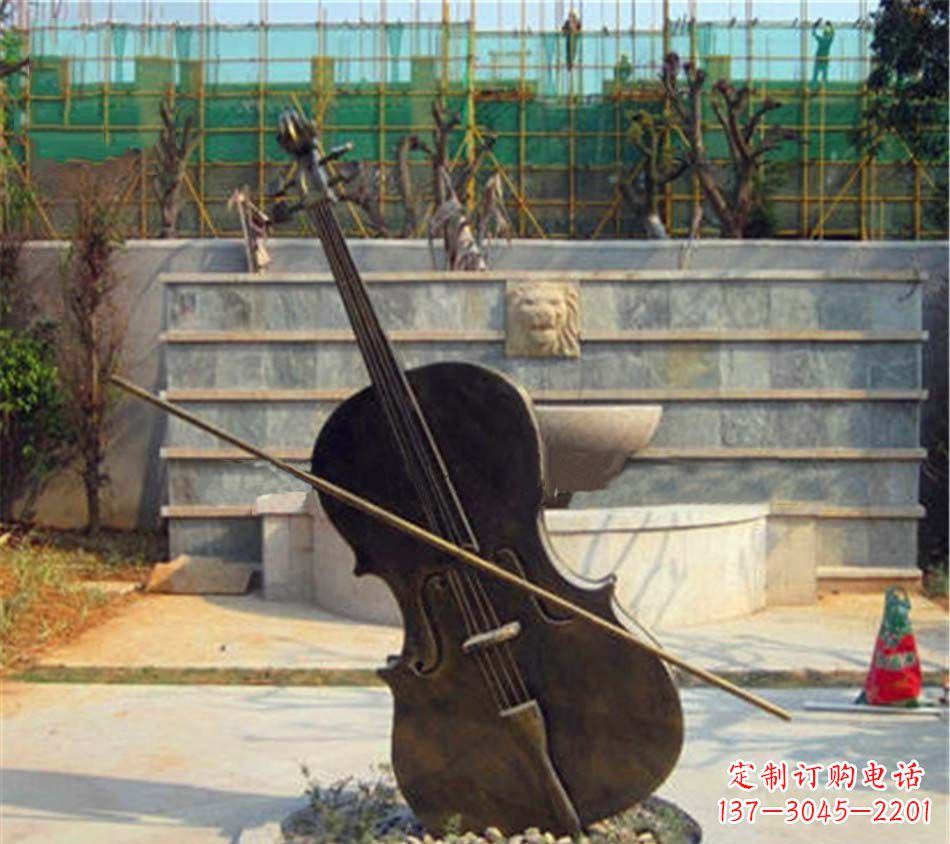 威海精美大提琴铜雕