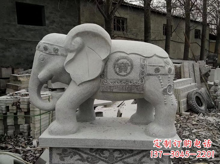 威海古典风格大象雕塑
