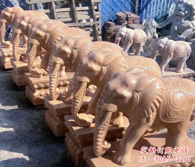 威海大象喷水石雕