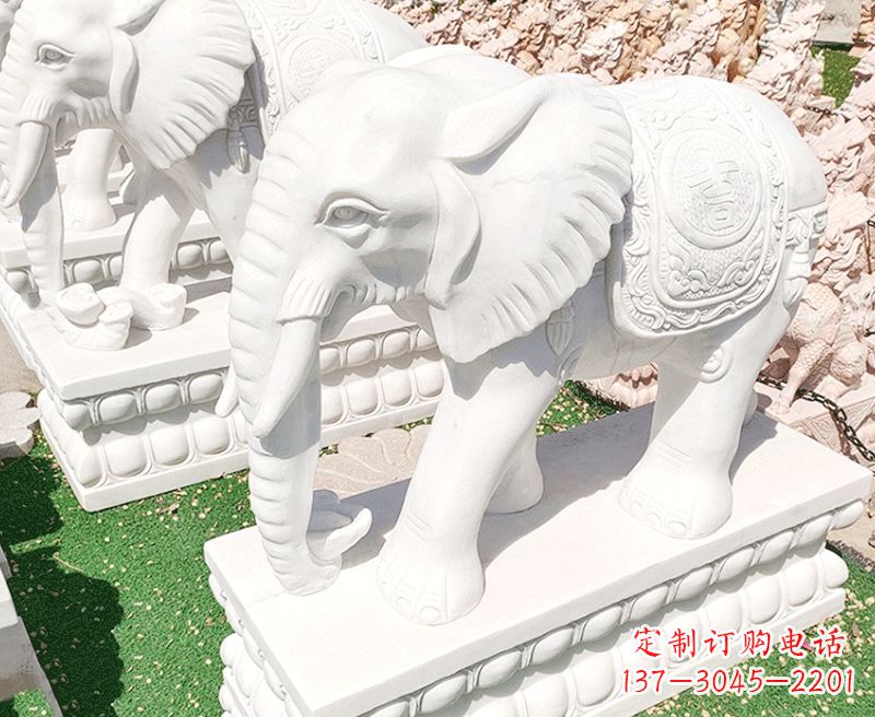 威海大象石雕雕塑