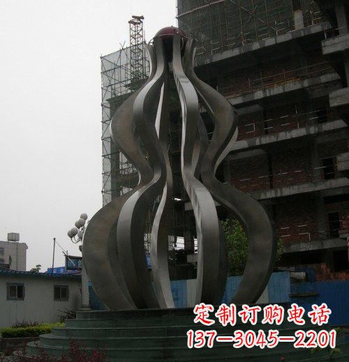 威海优雅大气的不锈钢葫芦雕塑