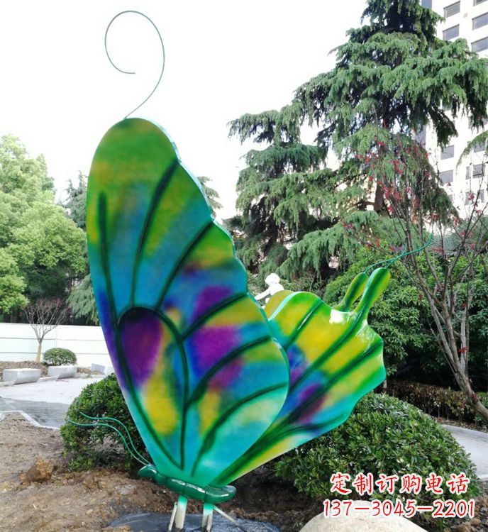 威海不锈钢蝴蝶雕塑,装点城市广场