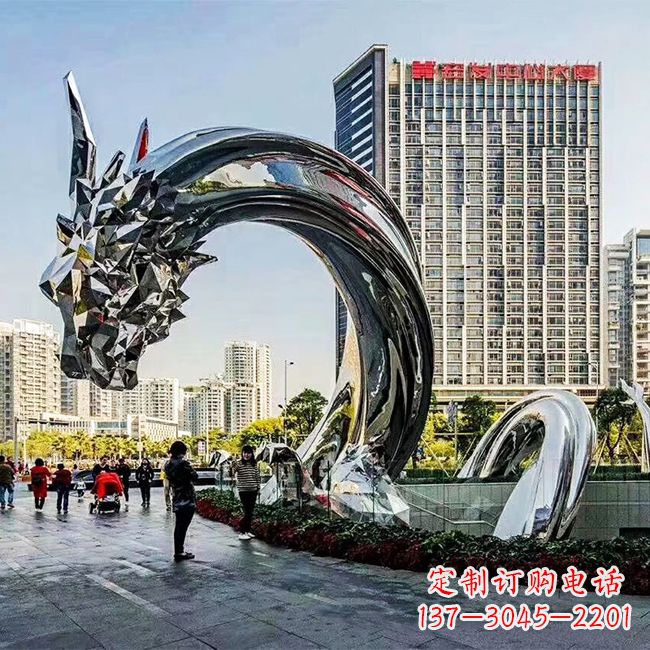 威海不锈钢创意动物雕塑