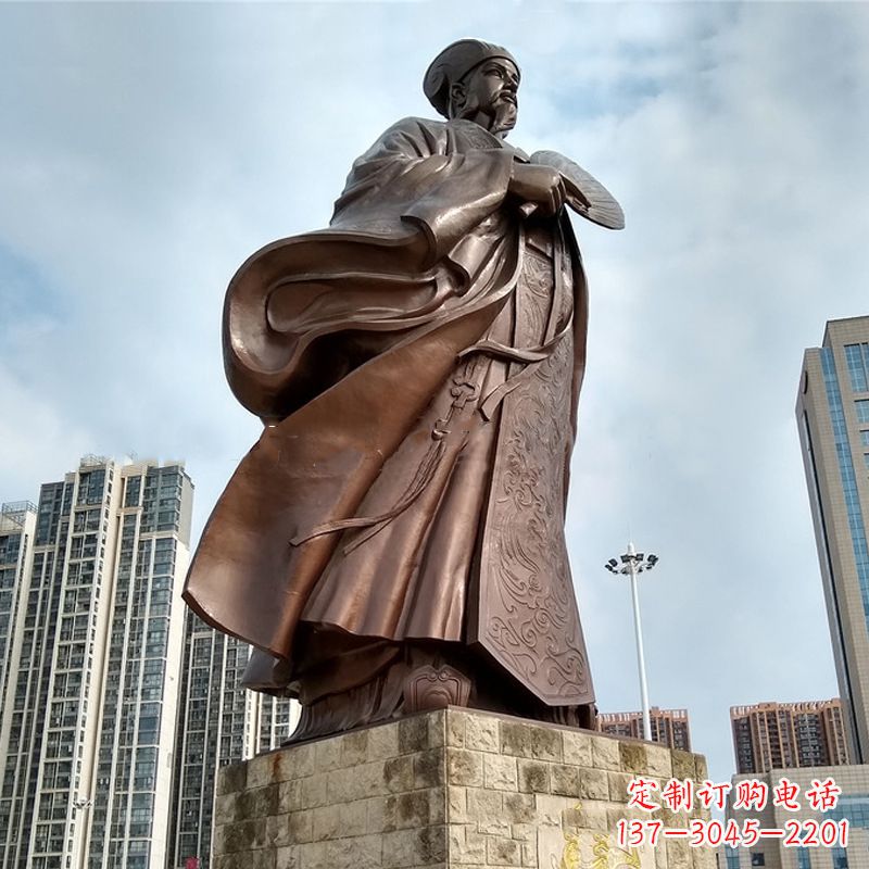 威海珍贵的雕塑艺术--诸葛亮卧龙先生