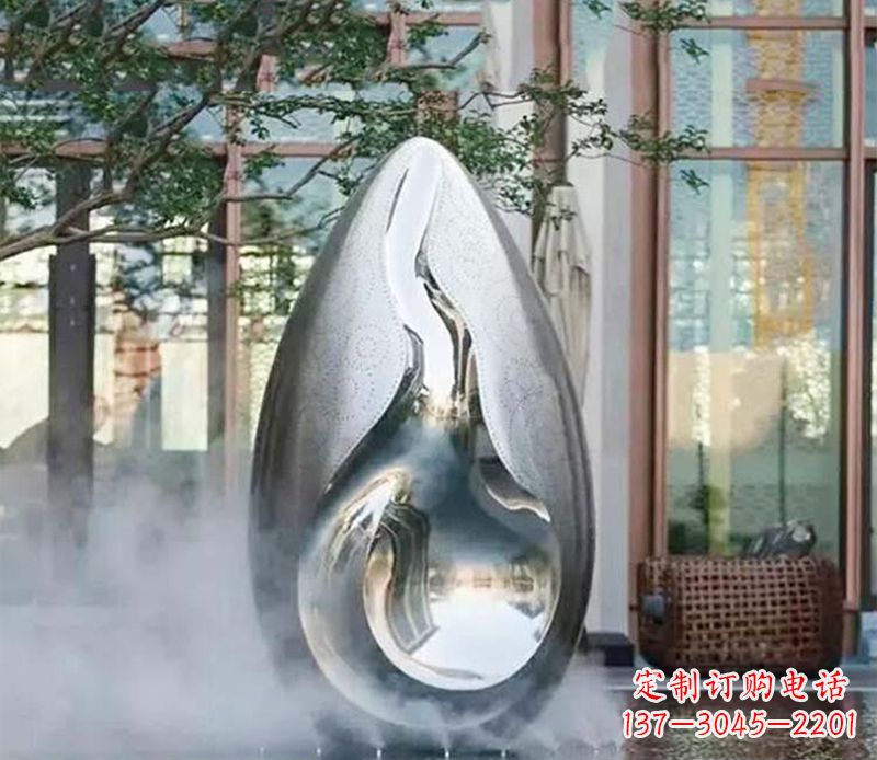 威海高端大气水滴雕塑