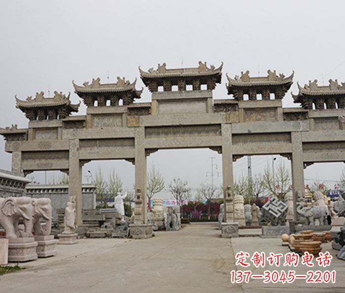 威海精美牌坊石雕定制