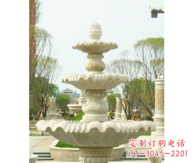 威海圆润线条的精美喷泉石雕