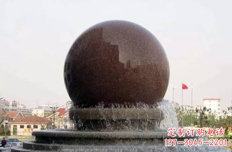 威海大型风水球喷泉石雕
