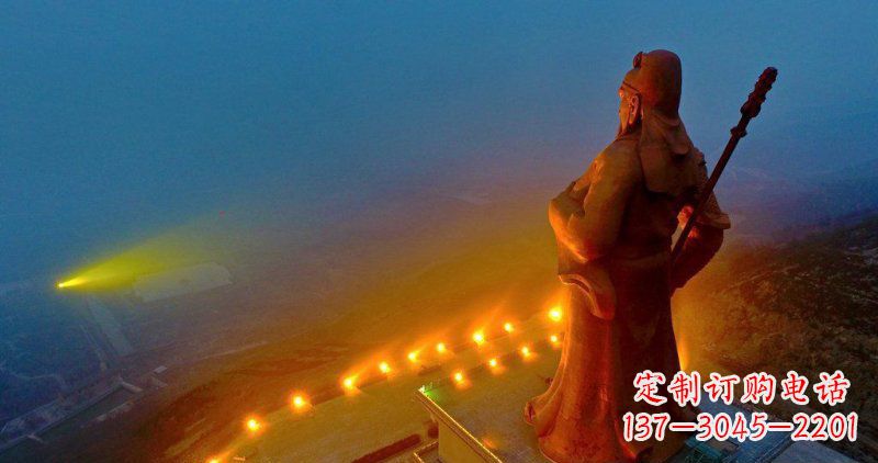威海精美关公雕塑 林景观玻璃钢雕塑