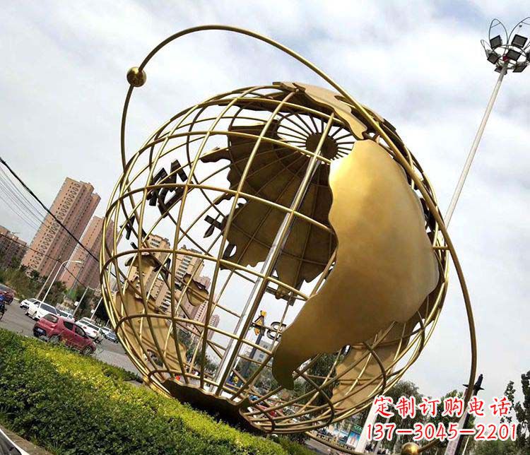 威海地球仪不锈钢雕塑拓宽视野,致敬世界