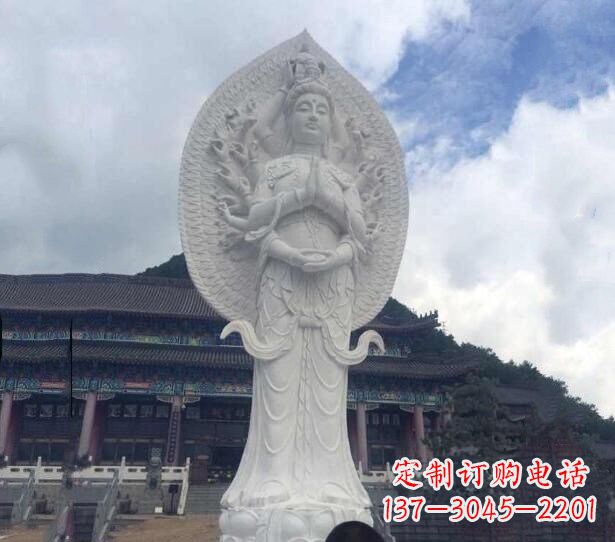威海大型汉白玉观音雕像
