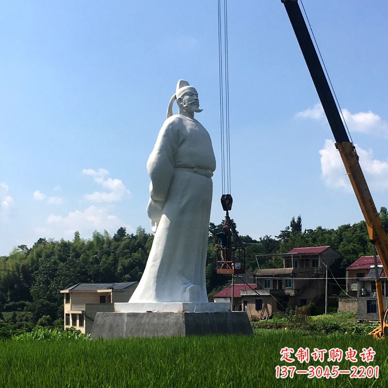 威海经典汉白玉诗仙李白石雕像
