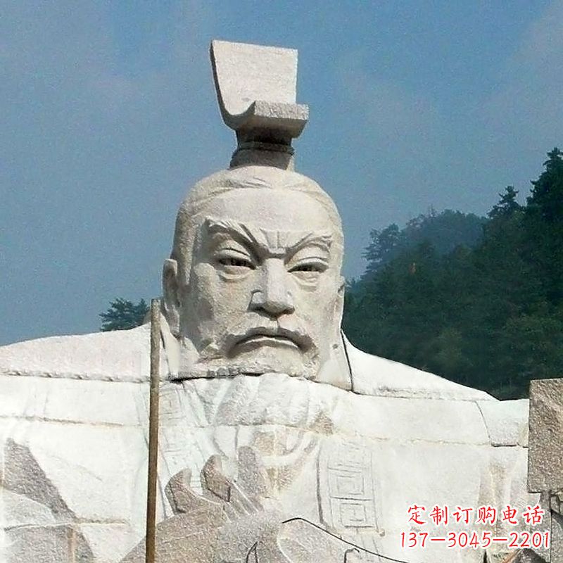 威海汉武帝刘彻石雕塑