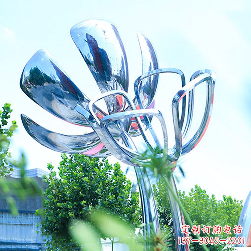 威海精美不锈钢玫瑰雕塑