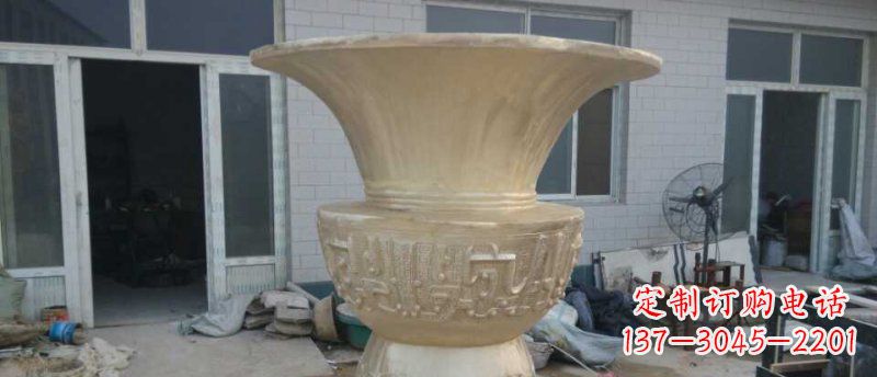 威海高品质大型花盆铜雕