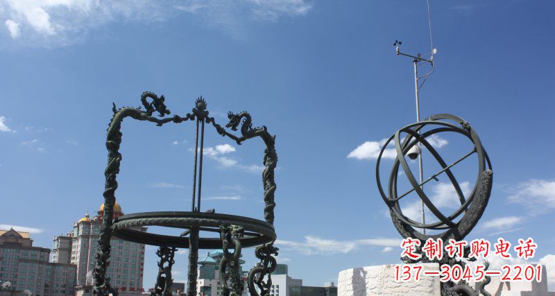 威海中领雕塑浑天仪雕塑 铜雕景观构筑