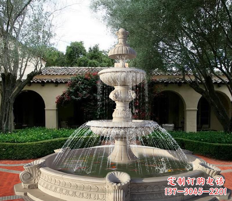 威海绚丽的喷泉石雕塑