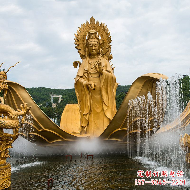 威海大型观音铜雕景观雕塑