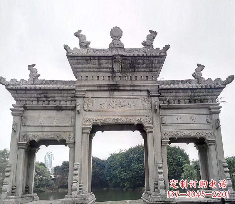 威海特色大型牌坊石雕