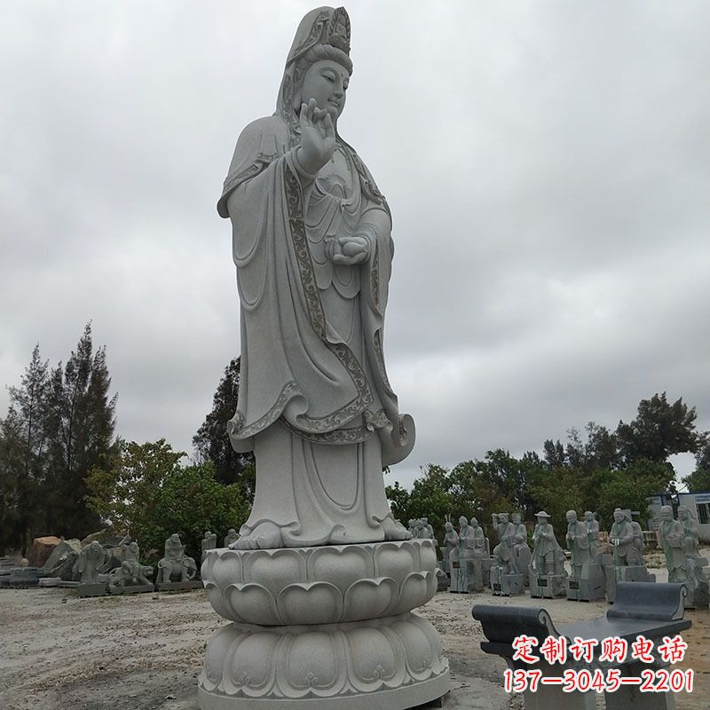 威海高端青石观音雕塑