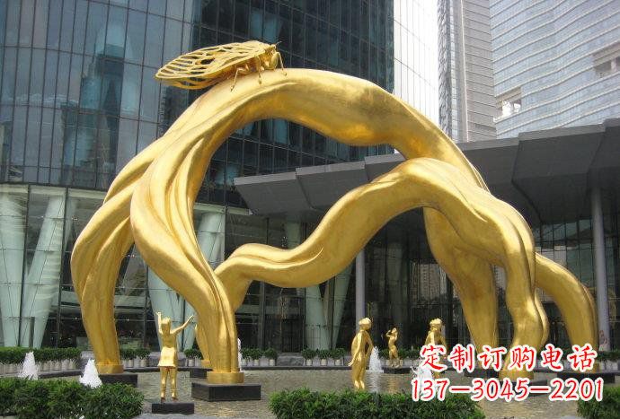 威海大型树枝铜雕艺术景观