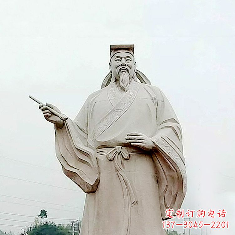 威海精美石雕王羲之景观雕塑