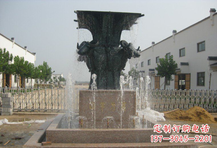 威海精美铜制喷泉雕塑