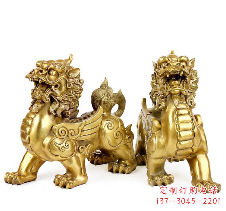 威海豪华大型铜貔貅雕塑